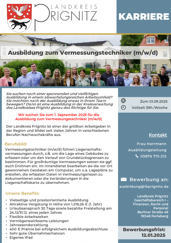 Ausbildung zum Vermessungstechniker (m/w/d) - Seite 1