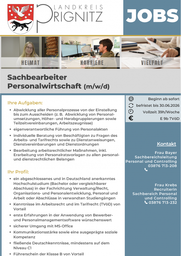 Sachbearbeiter Personalwirtschaft (m/w/d) - Seite 1