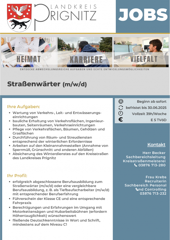 Straßenwärter (m/w/d) - Seite 1