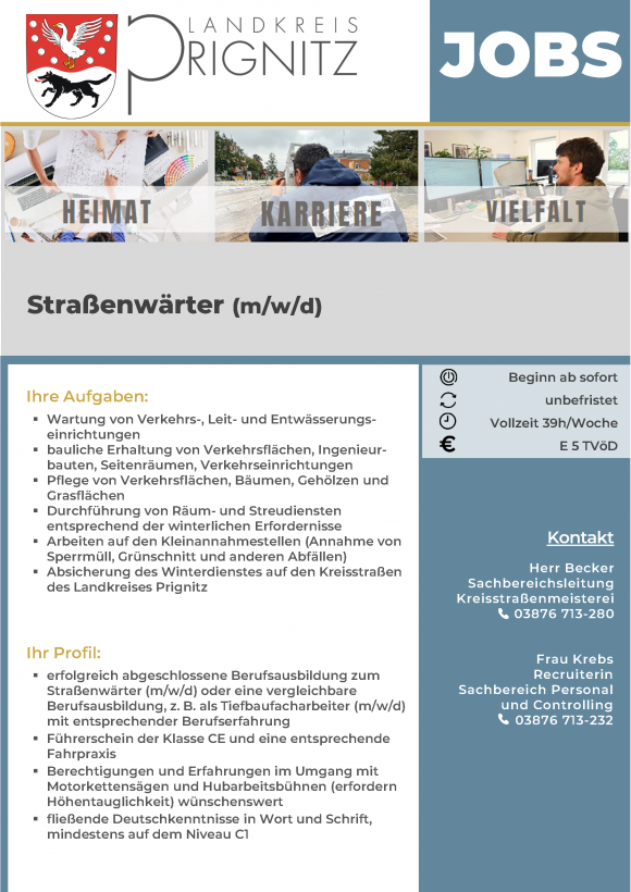 Straßenwärter (m/w/d) - Seite 1