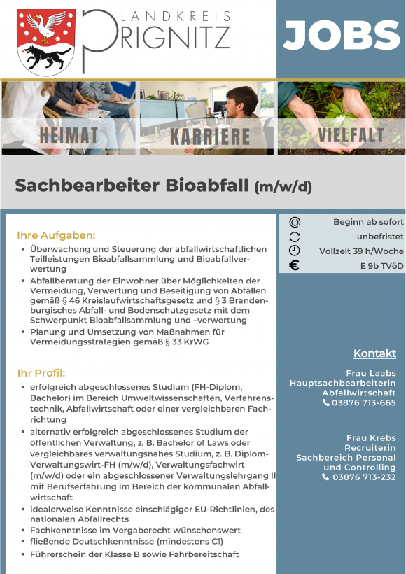 Sachbearbeiter Bioabfall (m/w/d) - Seite 1