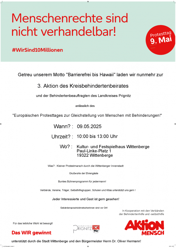 Plakat zum Protesttag