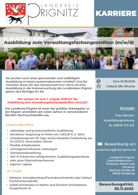 Ausbildung zum Verwaltungsfachangestellten (m/w/d) - Seite 1