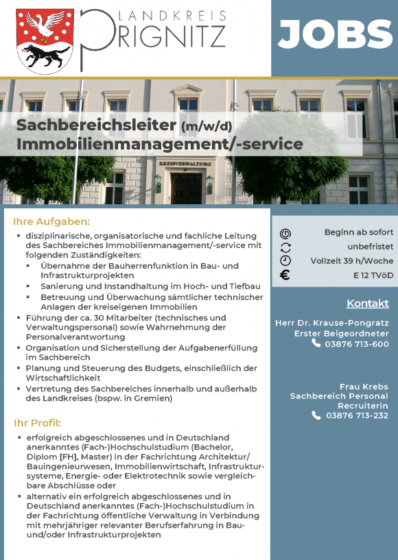 Sachbereichsleiter (m/w/d) Immobilienmanagement/-service - Seite 1