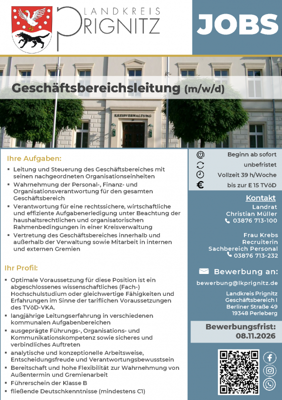 Geschäftsbereichsleitung (m/w/d)